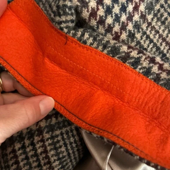 J Crew Schoolboy women’s blazer wool size 00 orange contrast under collar - Picture 10 of 10
